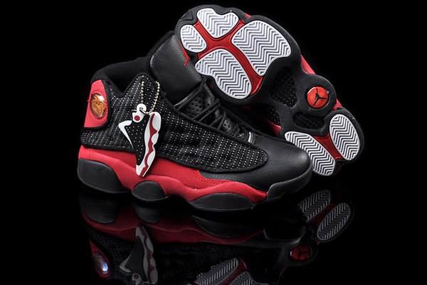 Fast Shipping Womens Air Jordans 13 red black Sneakers